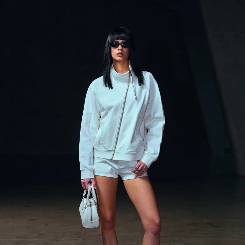 SMF SMFK White Zip-Up Jacket Outerwear.jacket - 12