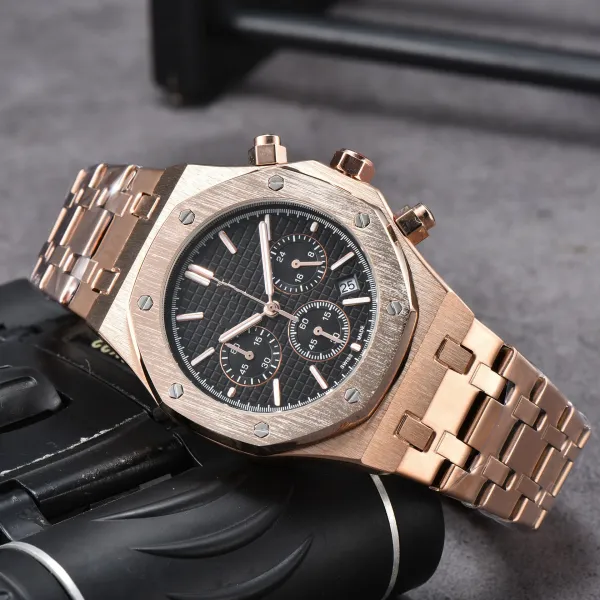 Audemars Piguet Royal Oak Chronograph Blue Tapisserie Dial Stainless Steel Watch Watches - 2