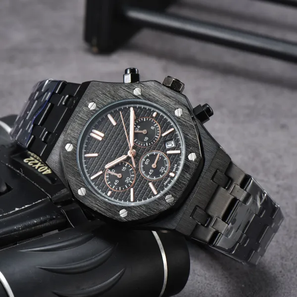 Audemars Piguet Royal Oak Chronograph Blue Tapisserie Dial Stainless Steel Watch Watches - 7