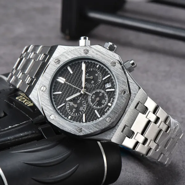 Audemars Piguet Royal Oak Chronograph Blue Tapisserie Dial Stainless Steel Watch Watches - 8