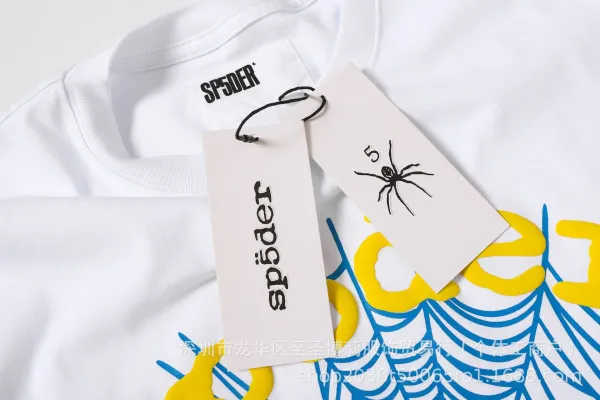 SP5DER Spider Web Graphic T-Shirt Black - 10