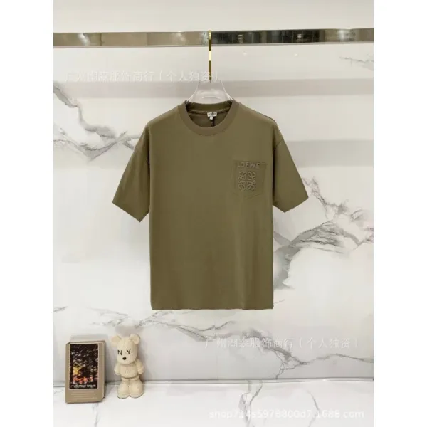 Loewe Pocket Logo T-Shirt Olive Green T-Shirt - 1