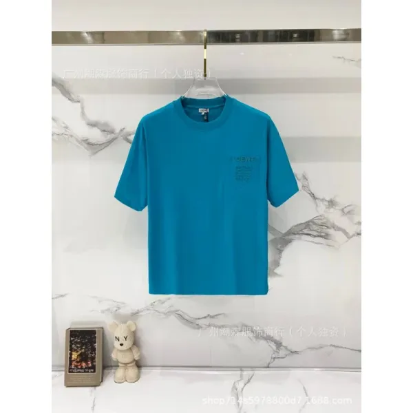 Loewe Pocket Logo T-Shirt Turquoise Blue T-Shirt - 1