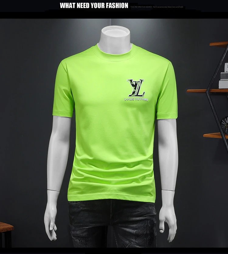 Louis Vuitton LV Monogram Logo Neon Green T-Shirt - 17