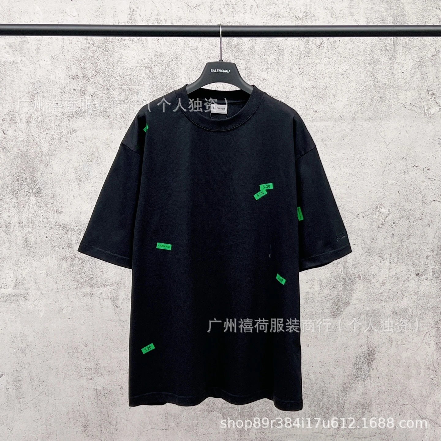 3787黑色（贴纸印花左袖绣）