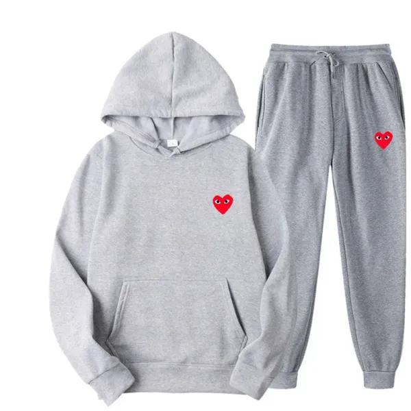 Comme des Garçons Play Pink Heart Hoodie and Sweatpants Set - 21