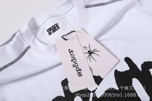 SP5DER Spider Web Graphic T-Shirt Black - 24