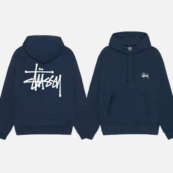 Stussy Logo Hoodie Navy - 33