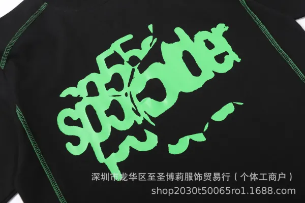 SP5DER Spider Web Graphic T-Shirt Black - 27