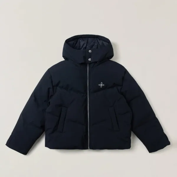 Design Puffer Jacket Navy Blue Down Jacket - 1