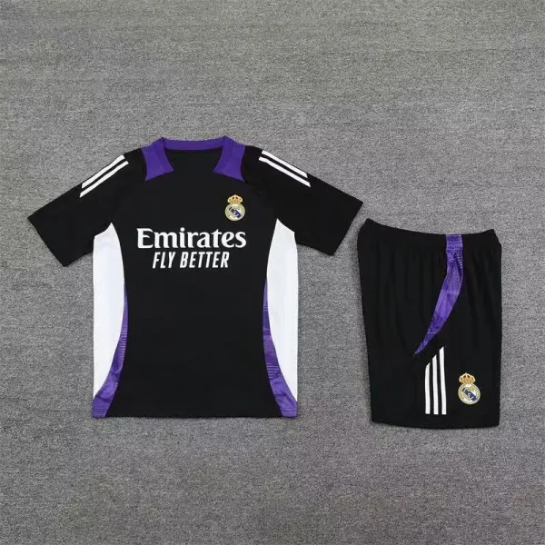Real Madrid Training Kit White / Black Jersey and Shorts Sets - 12
