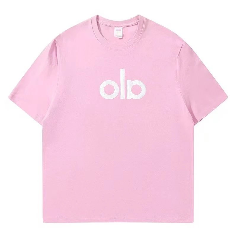 Alo Logo Graphic T-Shirt White Pink - 12