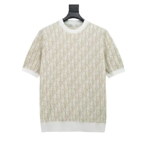 Dior 'For My Real Friends' Embroidered Knit T-Shirt White - 6