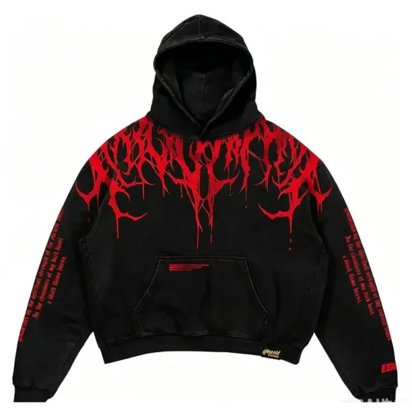 Hellstar Studios Blood Drip Hoodie Black / Red - 1