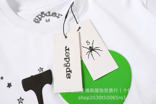 SP5DER Spider Web Graphic T-Shirt Black - 5