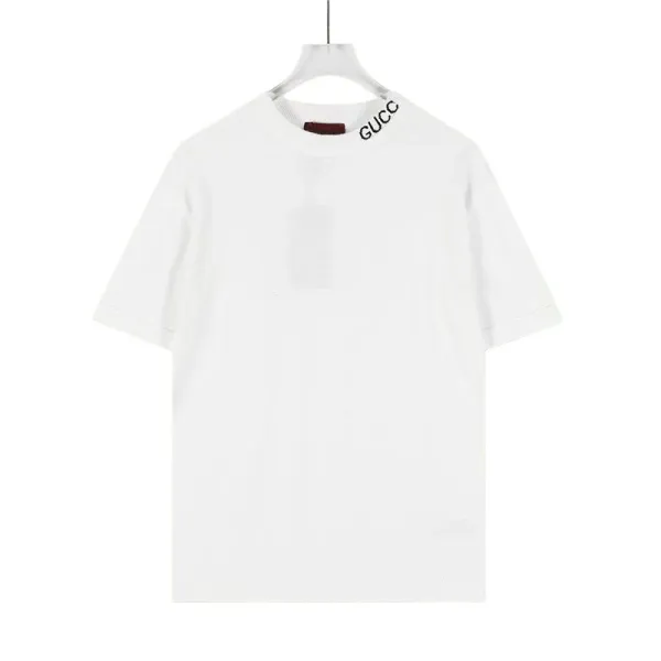 Gucci Logo-Trimmed Crewneck T-Shirt White - 1