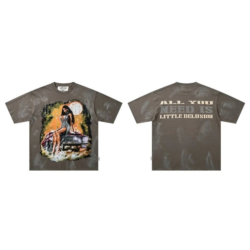 Design Livin My Life Graphic Print Black T-Shirt - 18