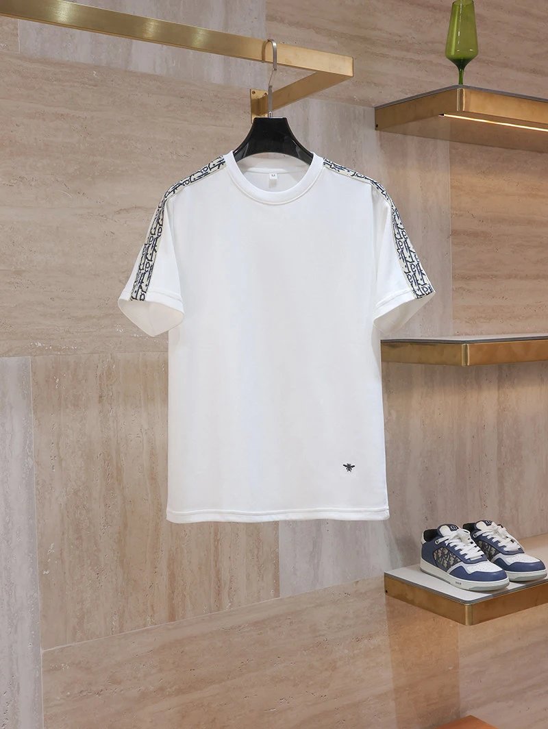 Dior Oblique Print Sleeve T-Shirt White - 14