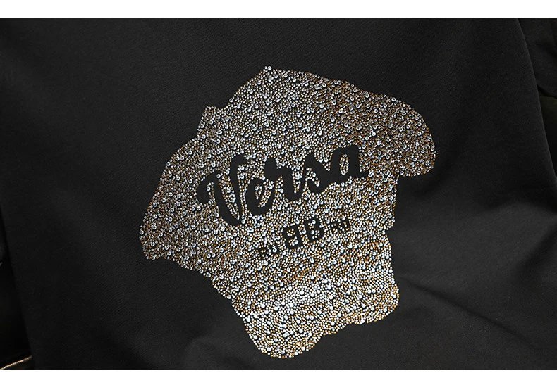 Versace Medusa Crystal-Embellished White T-Shirt - 17