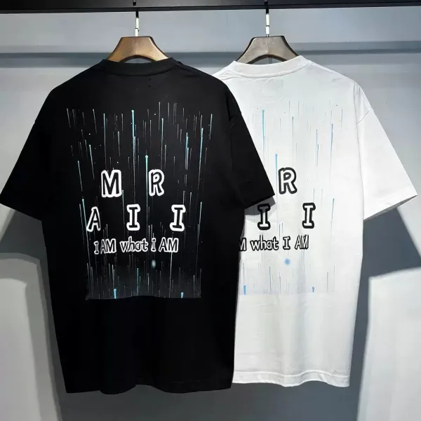 Design MR AII I AM What I AM Graphic T-Shirt Black and White - 1