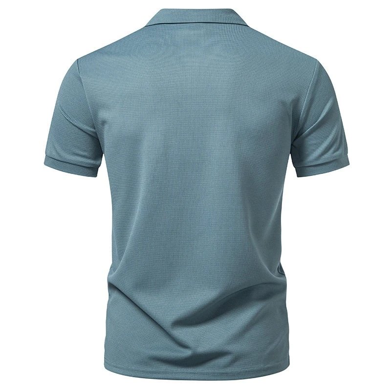 Design Color-Block Polo Shirt White Black Tops.polo - 29