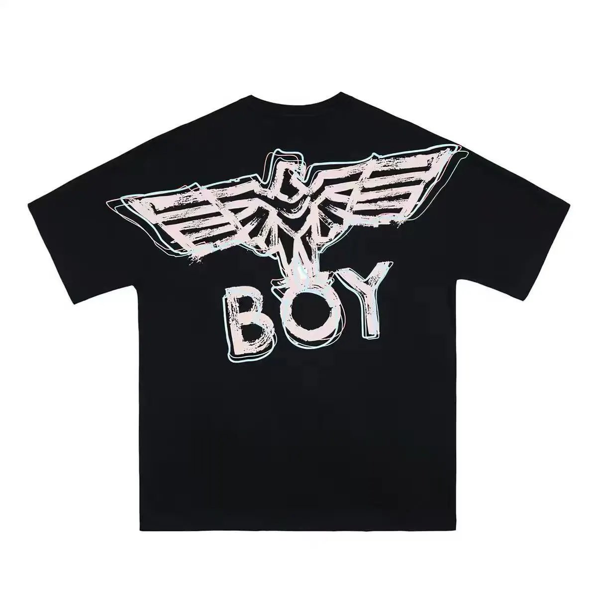 Design Boy London Eagle & Cards Graphic Black T-Shirt T-Shirts - 17