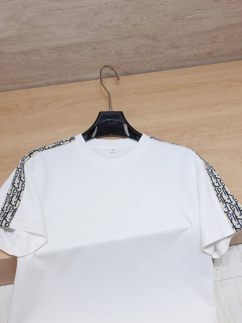 Dior Oblique Print Sleeve T-Shirt White - 38