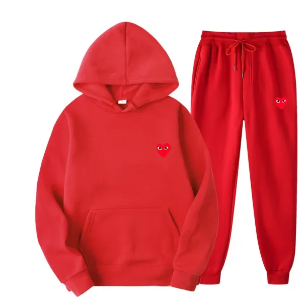 Comme des Garçons Play Pink Heart Hoodie and Sweatpants Set - 29