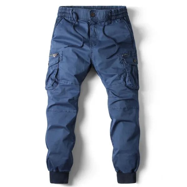 Design Cargo Jogger Pants Navy Blue - 1