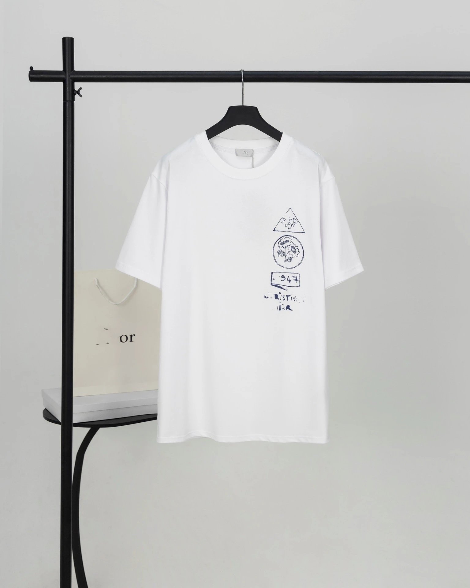 Dior x Christiaan 1947 Sketch Print White T-Shirt - 4