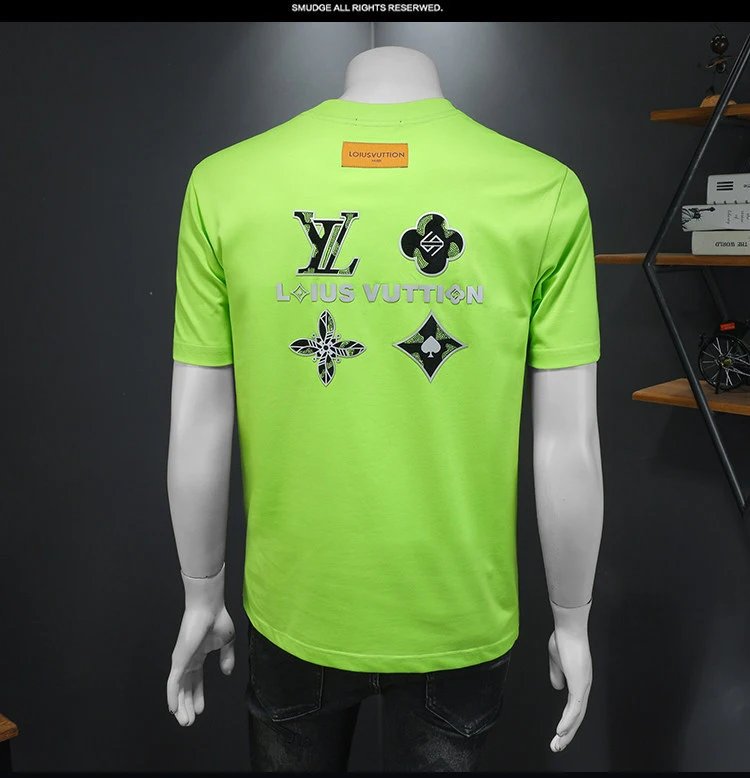 Louis Vuitton LV Monogram Logo Neon Green T-Shirt - 20