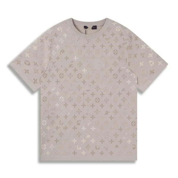 Louis Vuitton Monogram Knit T-Shirt Beige - 1