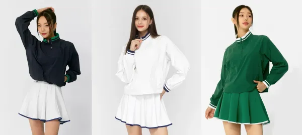 Design Windbreaker Jacket White with Navy Trim - 13