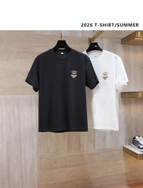 Design Crown Bee Embroidered Black T-Shirt - 2