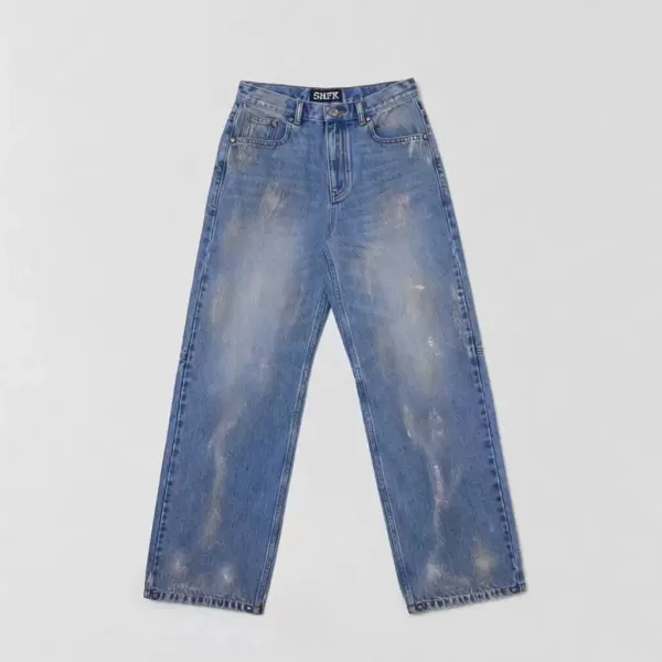 SMF SMFK Distressed Washed Blue Jeans - 4