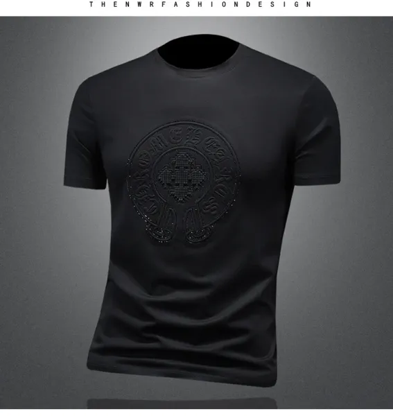 Design Embroidered Crest Logo White T-Shirt - 5