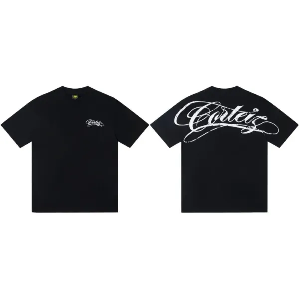 Corteiz Script Logo Black T-Shirt - 1