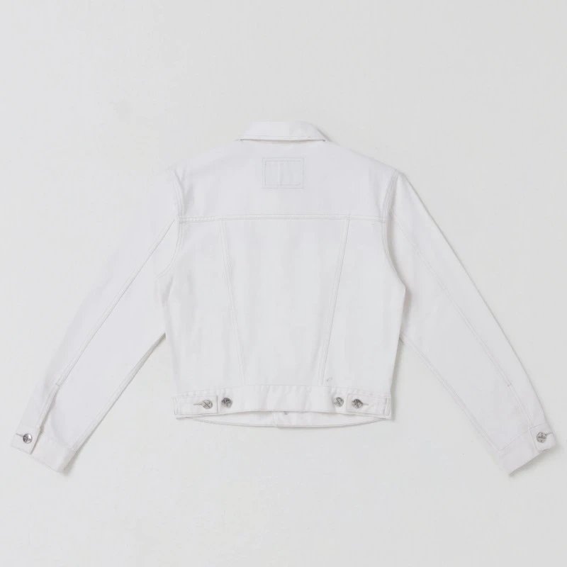 SMF SMFK Cropped Denim Jacket Black Denim Jacket - 11