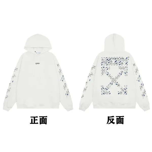 Off-White Cabin Baggage Print Hoodie White - 1