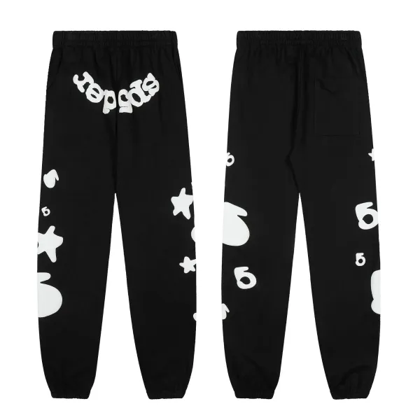 Design 'Yopgds' Graphic Print Joggers Black Sweatpants - 1