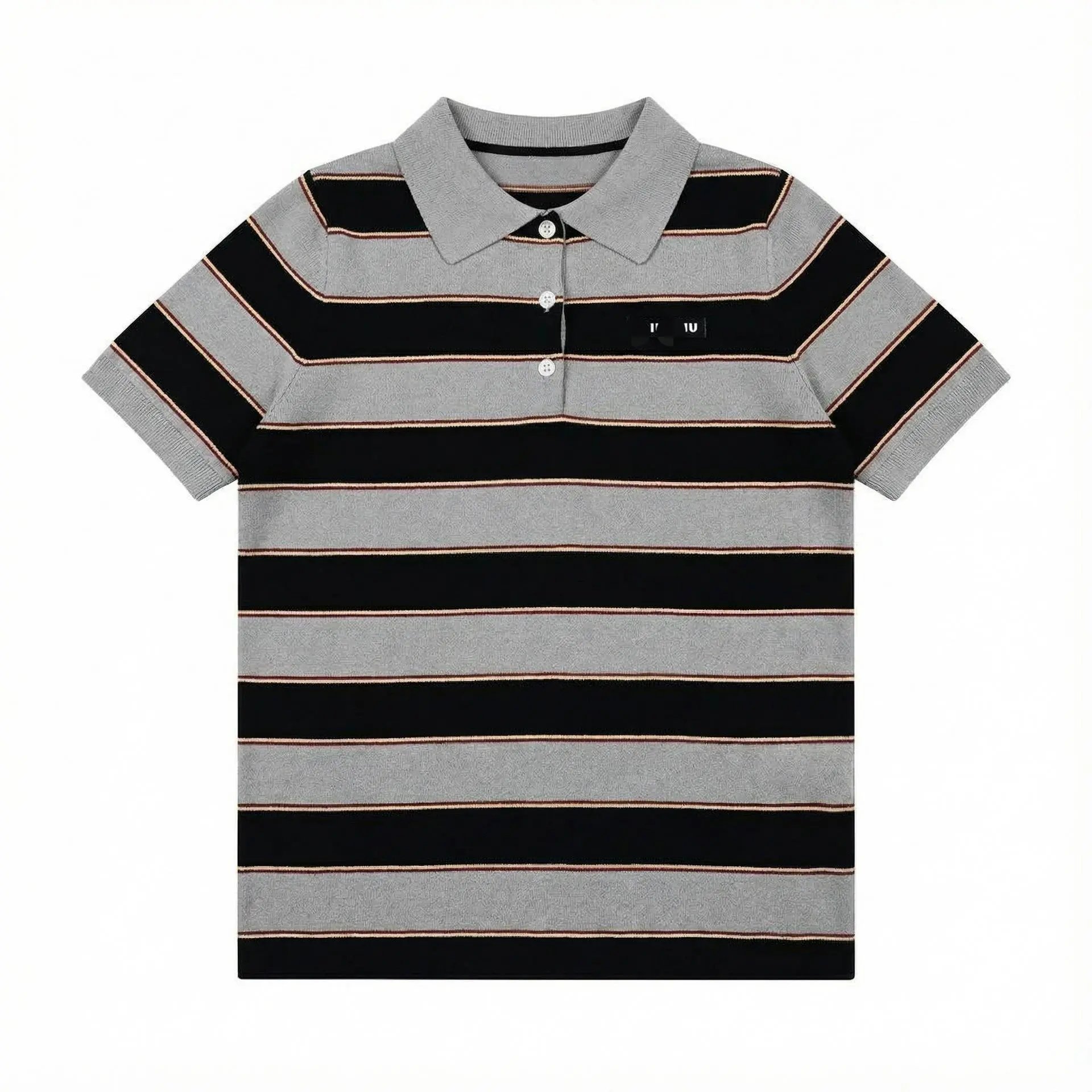 Fred Perry Striped Polo Shirt Navy Gray Women's Polo Tops Polo - 3