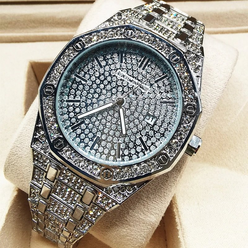 Audemars Piguet Royal Oak Extra-Thin Diamond-Paved Rose Gold Watch Watches - 5