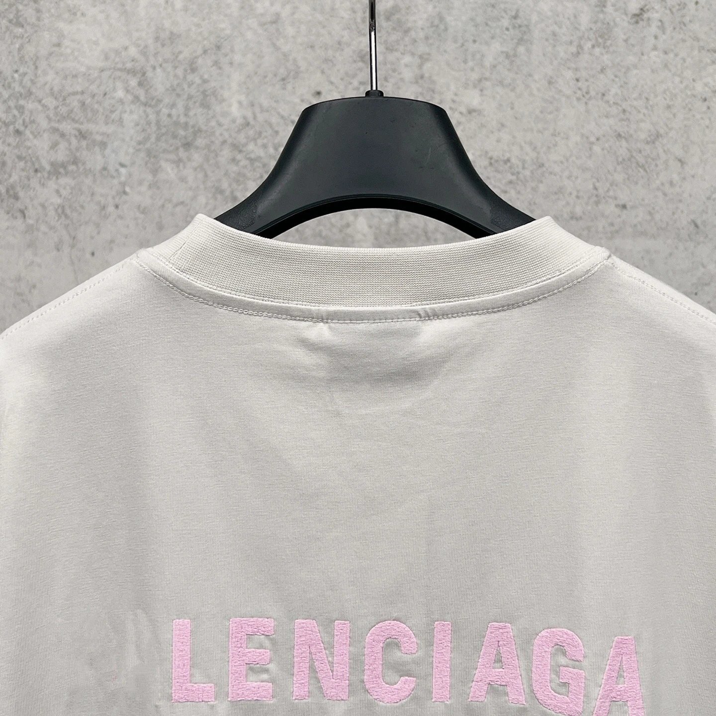 Balenciaga Logo Embroidered Off-White T-Shirt - 13