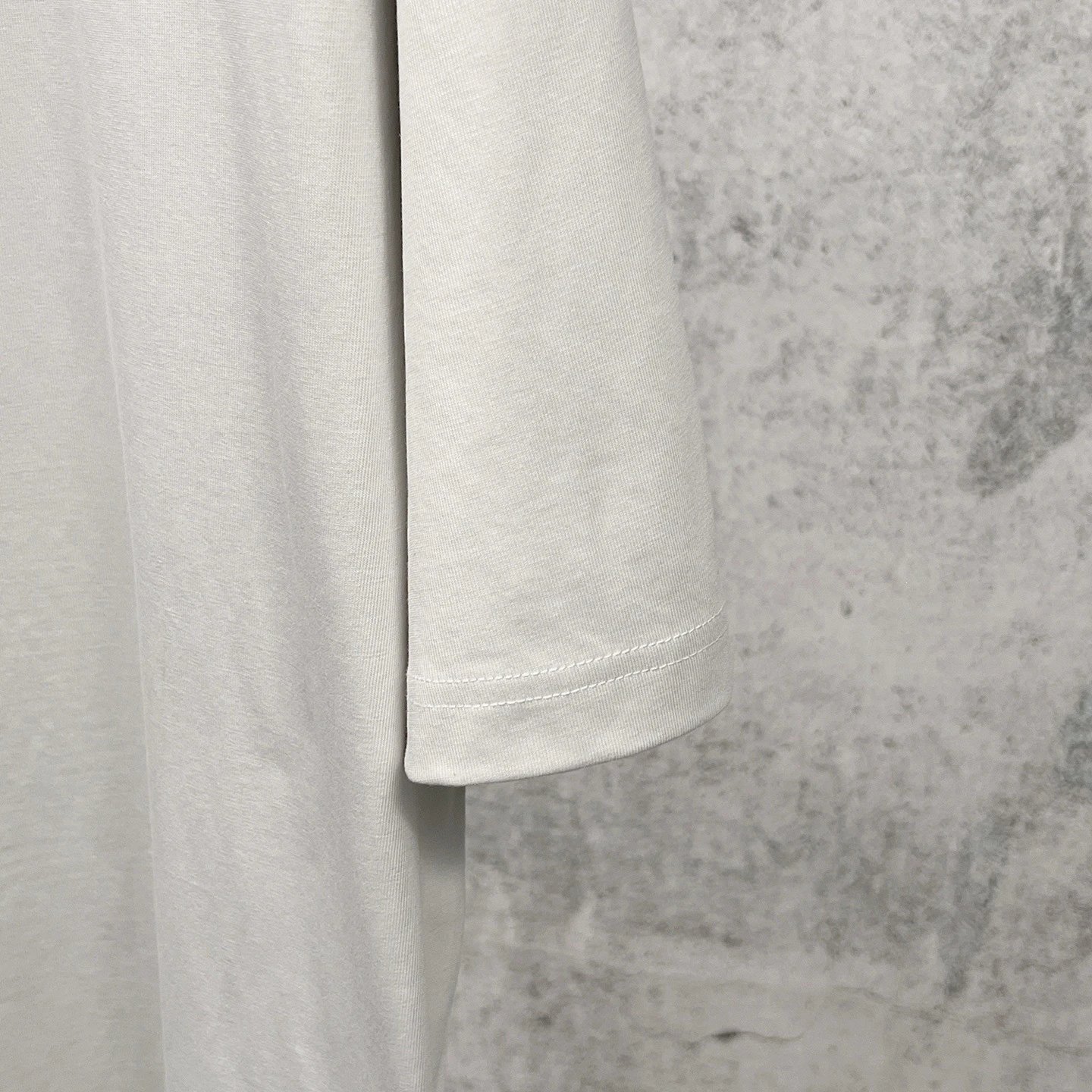 Balenciaga Logo Embroidered Off-White T-Shirt - 15