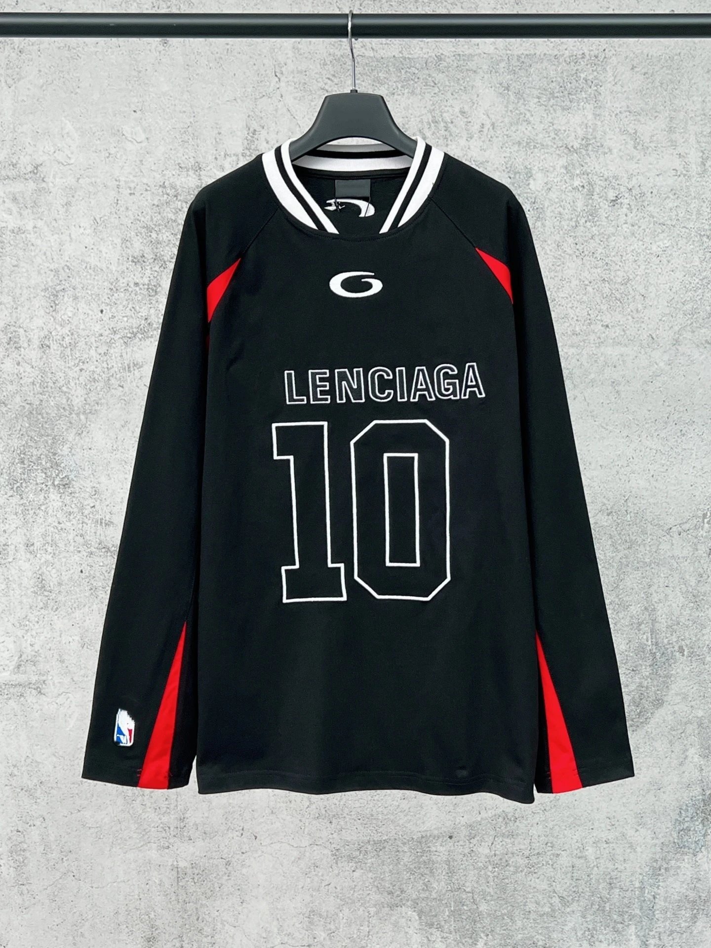 Balenciaga Lenciaga 10 Long-Sleeve Jersey White / Blue - 3