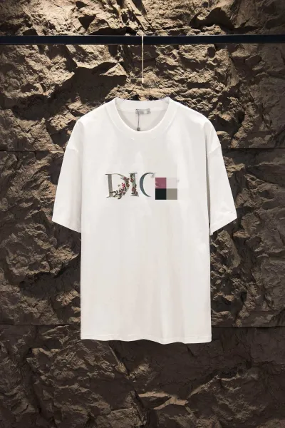 Dior Oblique Floral Print White T-Shirt - 1
