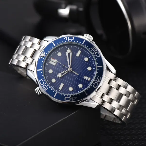 Omega Seamaster Diver 300M Blue Dial Stainless Steel Watch Watches - 4