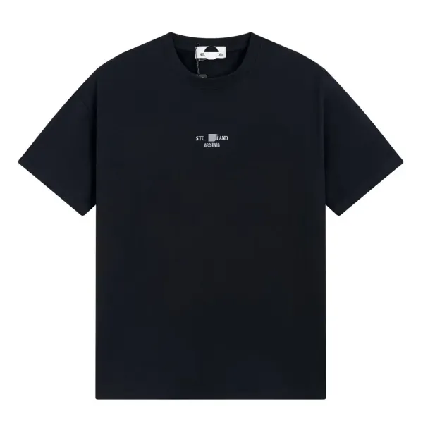 Design Abstract Graphic Print Black T-Shirt - 21