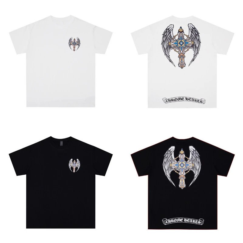 Chrome Hearts Floral Cross Logo White T-Shirt - 27