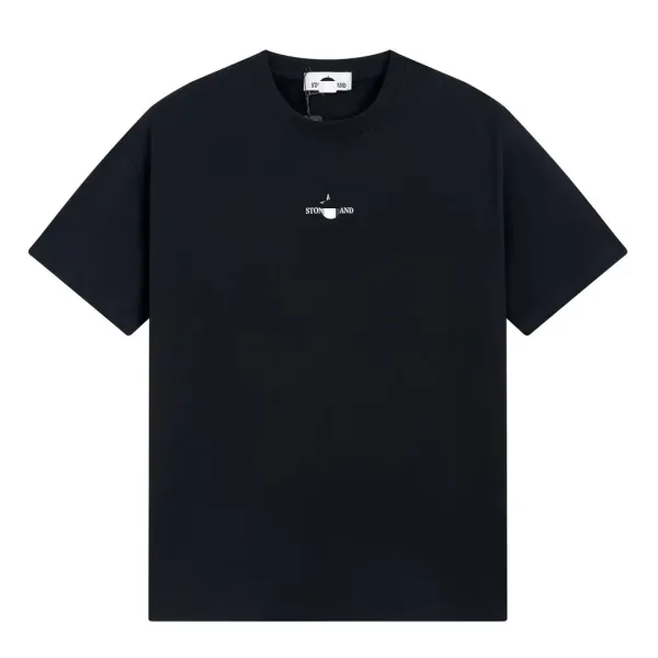 Design Abstract Graphic Print Black T-Shirt - 26